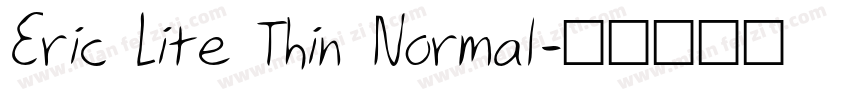 Eric Lite Thin Normal字体转换